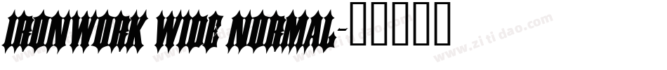 Ironwork Wide Normal字体转换